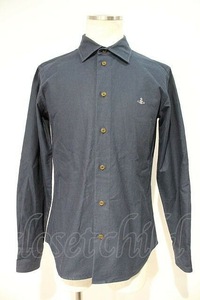 [Используется] Vivienne Westwood Man Orb Emelcodery Blouse Vivian Westwood Vivian 46 NAVI I-24-02-17-026-bl-hd-zi