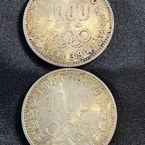 E/409 1000円銀貨 まとめ 7枚 昭和39年 1964年 東京オリンピック記念銀貨の画像2