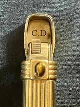 E/807 Christian Dior クリスチャンディオール ゴールド ガスライター_画像8