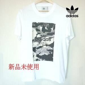 新品XL★アディダスオリジナルス adidas originals 白/ホワイト カモシュータンメンズTシャツ トレフォイル