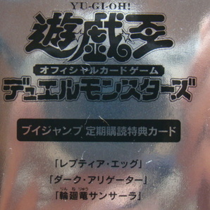 Vジャンプ定期購読特典 遊戯王 デュエルモンスターズ レプティア・エッグ ダーク・アリゲーター 輪廻竜サンサーラの画像2