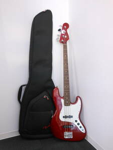 ♪美品♪#30468 SQUIER by Fender スクワイヤ バイ フェンダー Jazz Bass ジャス ベース Red レッド 赤 ソフトケース付