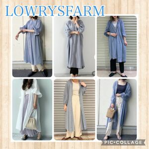 LOWRYSFARM ボイルワンピース ロングワンピース ぽわん袖 ボリューム袖