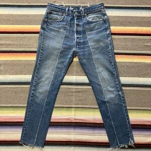 ◎送料無料◎雰囲気抜群☆OLDPARKオールドパーク 再構築 古着リメイクデニム Levi'sリーバイス スリム テーパード M 