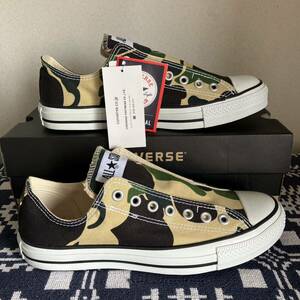 * free shipping * new goods unused tag box attaching *CONVERSE ALL STAR SLIP Ⅲ OX CAMO 1C673 Converse slip-on shoes 27cm 83 camouflage 