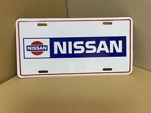 NISSAN　日産　ロゴ　アルミナンバープレート　中古