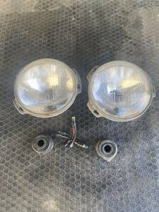 CIBIE Cibie circle eyes 2 light headlamp H4 lamp for 2 piece set used France made IODE