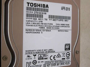 TOSHIBA DT01ACA100 1.0TB 1TB