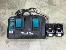 静岡発☆ makita マキタ 充電式チェーンソー MUC353D 350mm 2口急速充電器 DC18RD バッテリー×2 140サイズ ※商品説明要確認_画像2