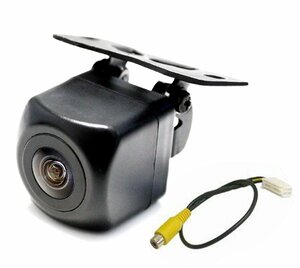 イクリプス AVN-LBS01 対応 変換ケーブル付き 防水 バックカメラ 広角 超小型 角型 車載カメラ ガイドライン CMOSイメージセンサー 黒