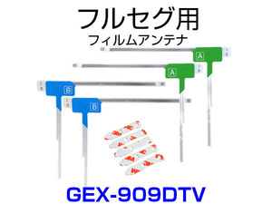 GEX-909DTV 対応 取付可能 フィルムアンテナ フルセグ TVアンテナ 専用 両面テープ 3M 端子テープ セット 予備 補修 載せ替え用 汎用