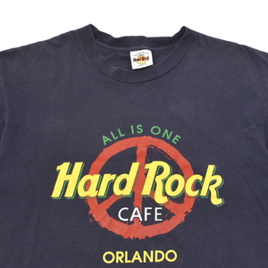 90s usa vintage hard rock cafe orland ハードロックカフェ ピース ロゴ Tシャツ アメリカ製 size.L