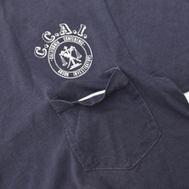 80s usa vintage anvil ポケット Tシャツ 100%COTTON ネイビー size.M ビンテージ ポケT カレッジ_画像5