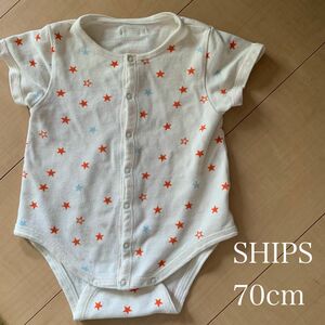 ロンパース 白 ベビー服　 SHIPS 70cm