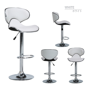 [ price cut ] chair white counter bar going up and down type high chair - width 50 depth 52 height 68 bearing surface height 40 Northern Europe synthetic leather M5-MGKFGB00352WH