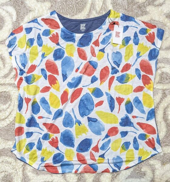 【新品未使用】グラニフ　Tシャツ　デザインTシャツ 花柄 プリントTシャツ　レディース　フリーサイズ