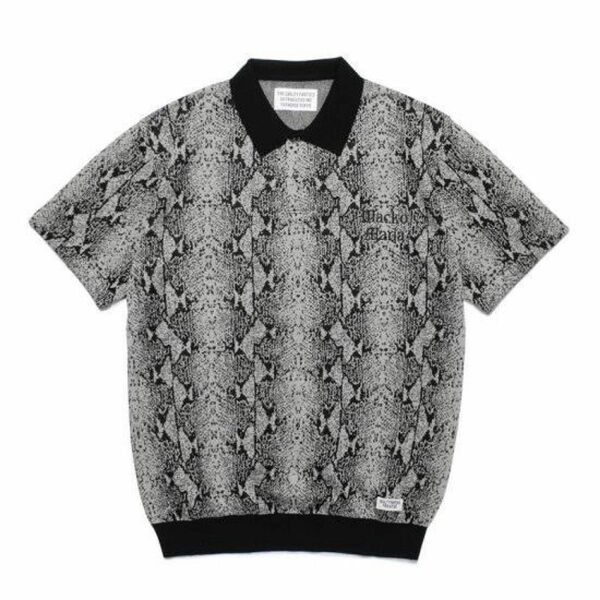 WACKO MARIA PYTHON KNIT POLO SHIRT