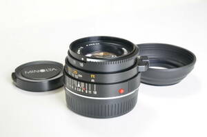 [ beautiful goods ] Minolta MINOLTA M-ROKKOR 40mm f2ro call M mount lens with a hood .