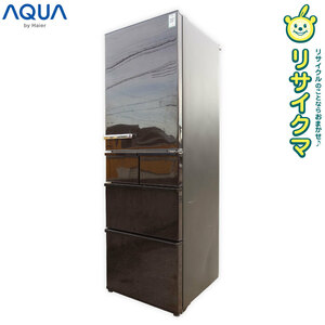 [ used ]KV aqua refrigerator 415L 2018 year 5-door automatic icemaker .. tilt installing gloss Brown AQR-SV42G (27345)