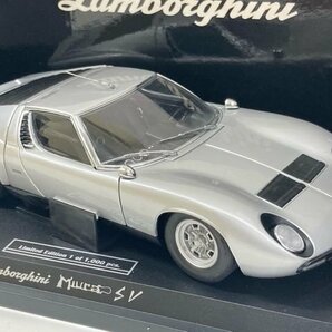 1/18 KYOSHO 京商 LAMBORGHINI Miura P400SV Silver 08313S Limited 1000 pcs. ランボルギーニ ミウラ SV シルバー【H23】の画像4