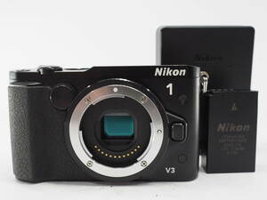 ★特上品★ ニコン NIKON 1 V3 ブラック ボディ ★バッテリー チャージャー付き ＃A278