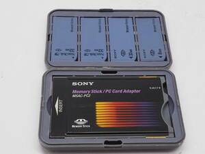 ★特上品★ ソニー SONY MEMORY STICK 32MB 8MB 4枚 ＋ MSAC-PC2 ＃A293