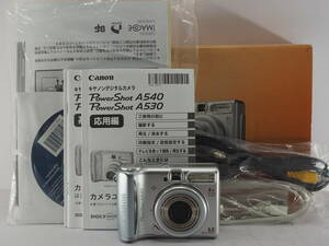 ★極上美品★ キヤノン CANON PowerShot A540 ★単三電池ｘ2本仕様 ★元箱付き ＃Ａ328