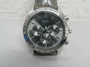 #3879　GUESS　クロノグラフ　W12004G4　電池切れ　テスター反応〇