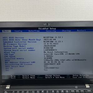 Lenovo Thinkpad T480s i7-8650u/16gb FHD ノートパソコン BIOS-OK 綺麗 300Qの画像3