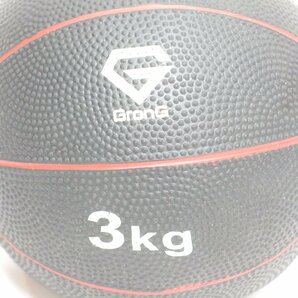 GronG◆グロング メディシング ウェイトボール トレーニング 腹筋 メディシンボール 3kg 非バウンドタイプ（ブラック）◆USEDの画像2