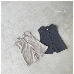 ［L 80size］ outlet nunubiel / slub rompers