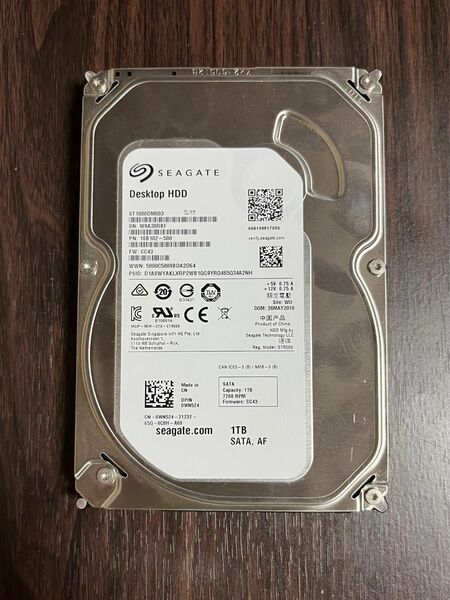 【ジャンク】1TB HDD Seagate SATA ハードディスク シーゲート