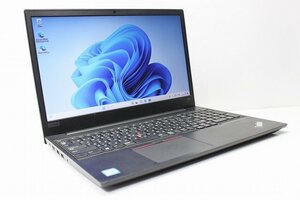 1円スタート ノートパソコン Windows11 LENOVO ThinkPad E590 大画面 15.6インチ 第8世代 Core i3 SSD256GB メモリ8GB Windows10 カメラ