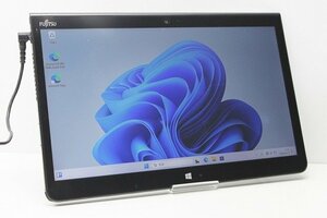 1円スタート　タブレットPC Windows11 中古 富士通 ARROWS Tab Q736 Core i5 6300U SSD128GB メモリ4GB Windows10 13.3インチ タッチパネル