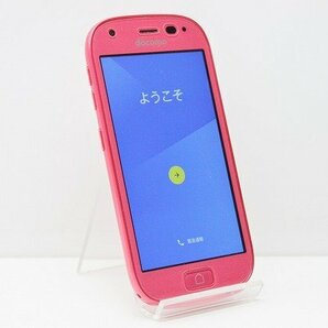 1円スタート docomo Fujitsu らくらくスマートフォン4 F-04J SIMロック解除済み SIMフリー Android スマートフォン 残債なし 16GB ピンクの画像1