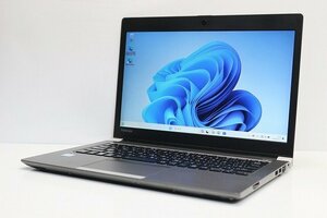 1円スタート ノートパソコン Windows11 東芝 dynabook R63 第8世代 Core i3 SSD256GB メモリ8GB Windows10 カメラ 薄型 13.3 カメラ