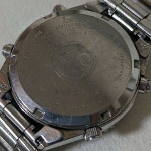 1000円〜 希少 SEIKO セイコー SPEEDMASTER スピードマスター 7A38-6040 QZ クロノグラフ デイデイト メンズ 腕時計 純正ベルト 稼働品の画像4