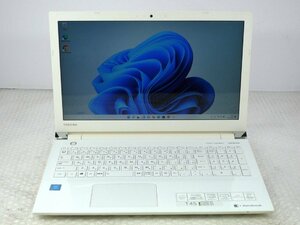 ●東芝 TOSHIBA dynabook T45/GW / Celeron 3865U / 8GBメモリ / 1TB HDD / 15.6型 / Windows11 Home 【 中古ノートパソコンITS JAPAN 】