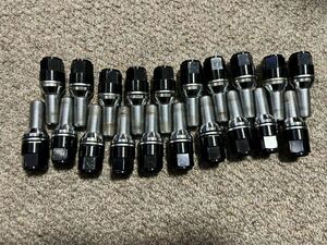 KYO-EI 協永産業 ホイールボルト Kics LEGGDURA RACING Bolt キックス・レデューラレーシングボルトM14×P1.5 13R 28mm ブラック 20本