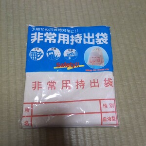 非常用持ち出し袋　未使用　袋　避難　災害用　送料無料