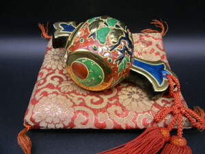 ◆★ 九谷焼 ★◆ 打出の小槌 金彩 陶器 縁起物 置物 工芸品