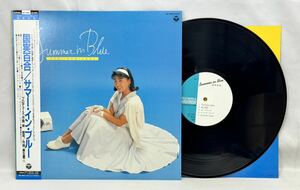 AZ-805 LP レコード 国実百合 サマー・イン・ブルー AF-7419 帯付 美品 プロデュース 林哲司 80年代 アイドル 昭和 歌謡曲 