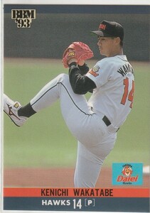 ●1993BBM【若田部 健一】BASEBALL CARD No.７８:ホークス Hawks