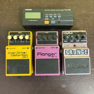 BOSS Flanger フランジャーBF-2 オーバードライブ OS-2 オートチューナー TU-70 / DigiTech GRUNGE／DigiTech GRUNGE グランジ