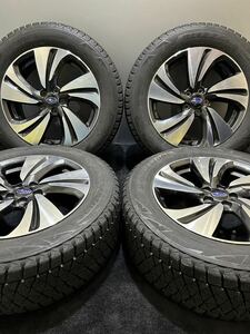 225/60R17 BRIDGESTONE/DM-V2 19年製 スバル XV 純正 17インチ 7J ＋55 100 5H スタッドレス 4本 (南7-F365)