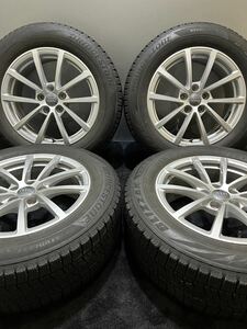 225/60R17 BRIDGESTONE/VRX2 19年製 アウディ A6 純正 17インチ 7.5J ＋36 112 5H スタッドレス 4本 (2-F370)