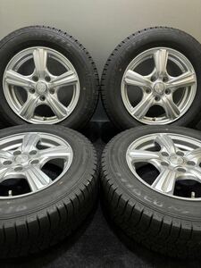 195/65R15 DUNLOP/WINTER MAXX 03 20年製 VIOLENTO 15インチ 6J ＋50 114.3 5H スタッドレス 4本 ノア ヴォクシー (南2-F384)