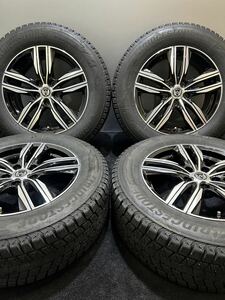 225/65R17 BRIDGESTONE/DM-V3 21年製 RIZREY 17インチ 7J ＋40 114.3 5H スタッドレス 4本 ハリアー RAV4 エクストレイル (南6-F440)