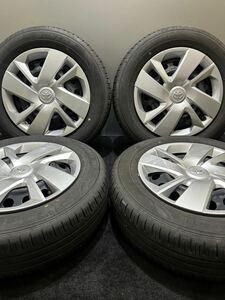 195/65R16 DUNLOP/ENASAVE EC300+ 21年製 トヨタ ライズ 純正 スチール 16インチ 6J ＋40 100 4H 夏タイヤ 4本 (南6-F461)