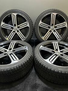 225/40R18 GRIPMAX/GRIPICE X 22年製 VW ゴルフR 純正 18インチ 7.5J ＋49 112 5H スタッドレス 4本 (南6-F476)